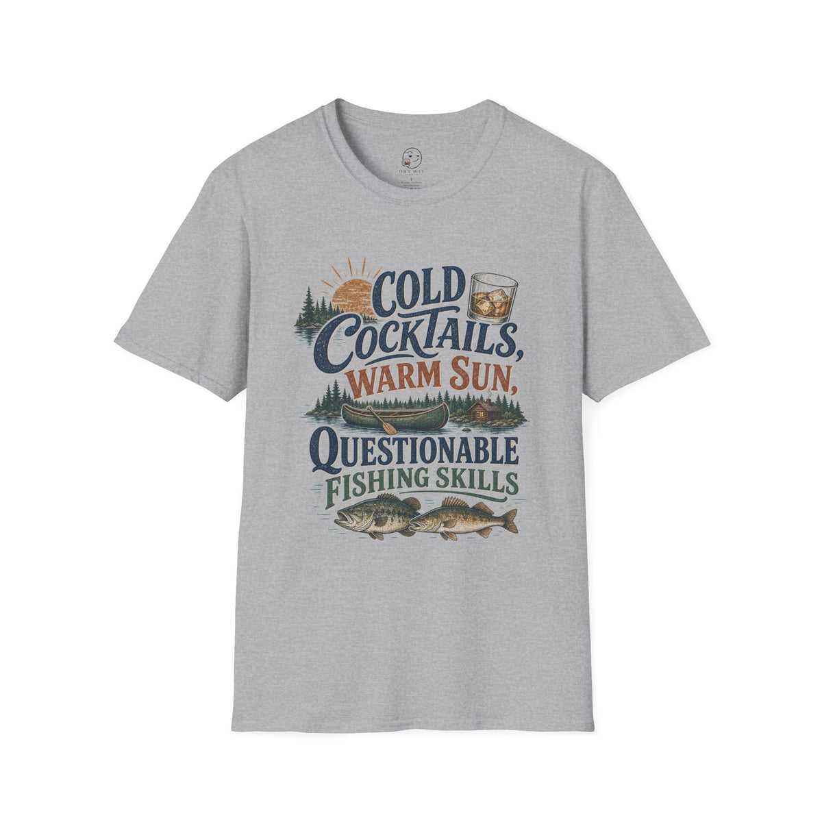 Cold Cocktails, Warm Sun Shirt, Sport Grey, front flat lay