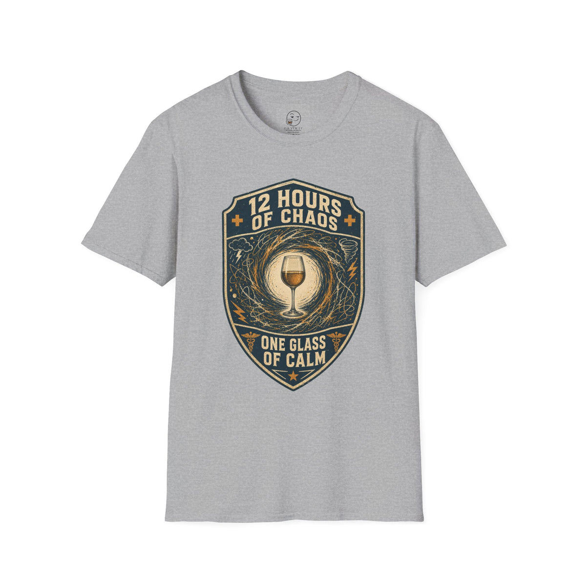 12 Hours of Chaos Shirt, Sport Grey, front flat lay