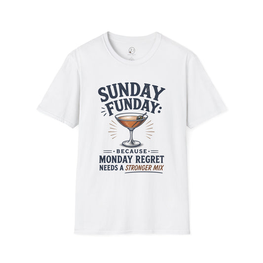Sunday Funday Shirt, White, front flat lay