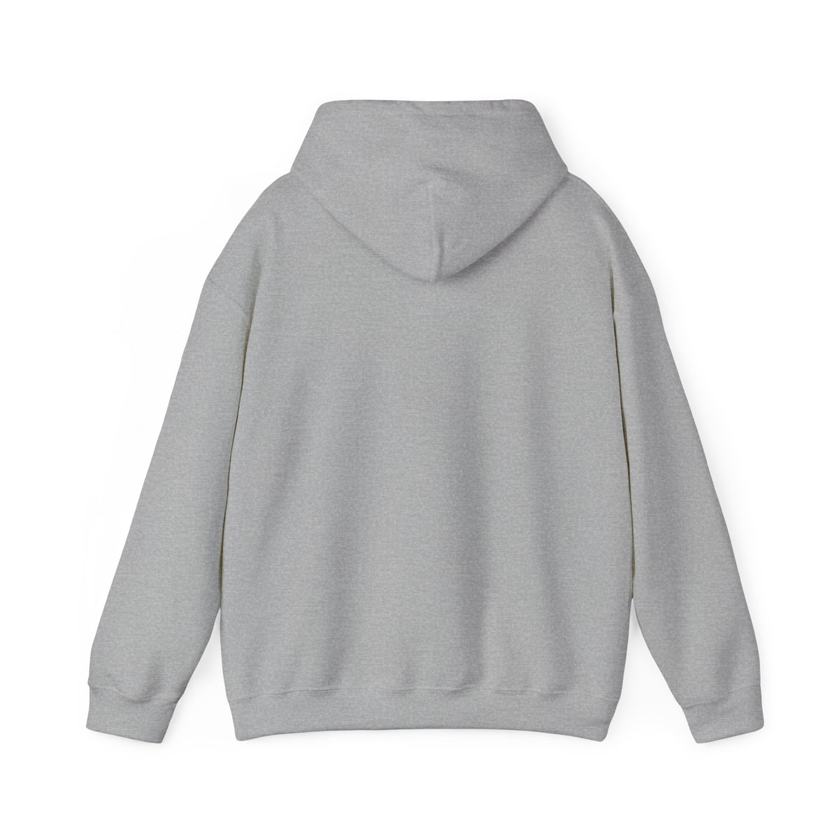 One Alcohol Please Hoodie, Sport Grey, back flat lay showing the plain undecorated back and hood