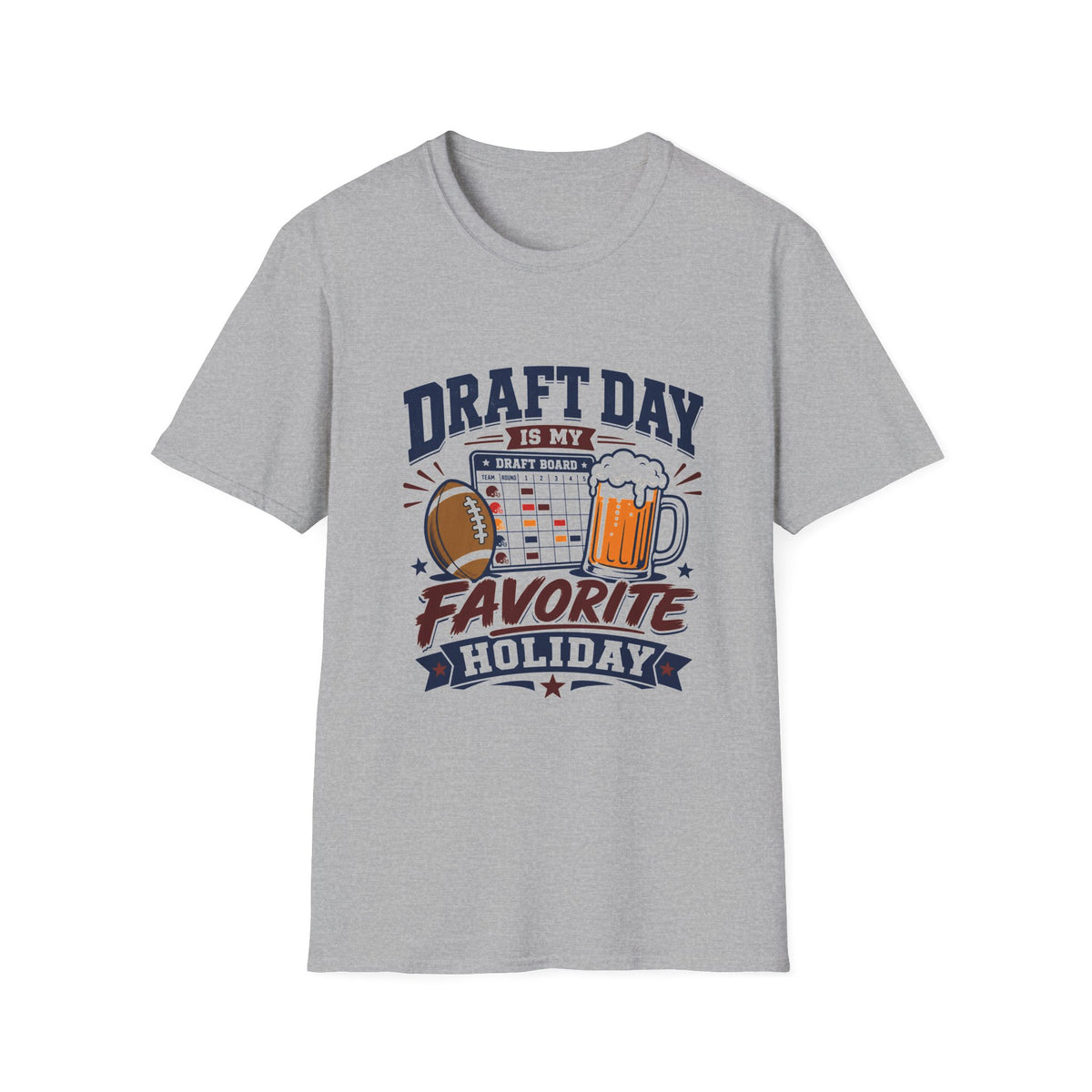 Draft Day Shirt, Sport Grey, front flat lay