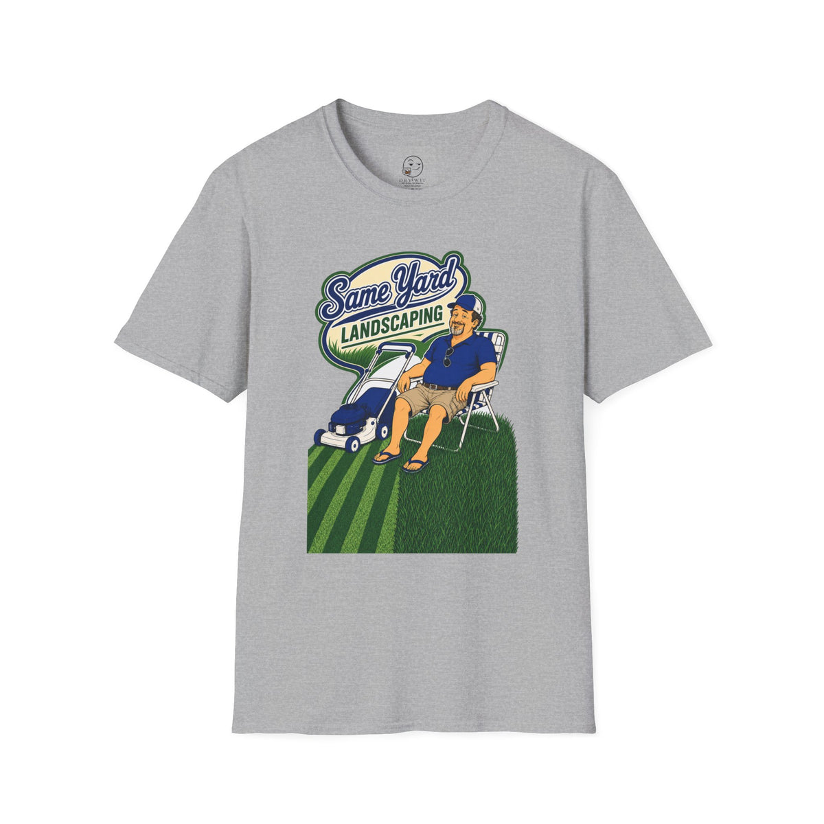 Same Yard Landscaping Shirt, Sport Grey, front flat lay