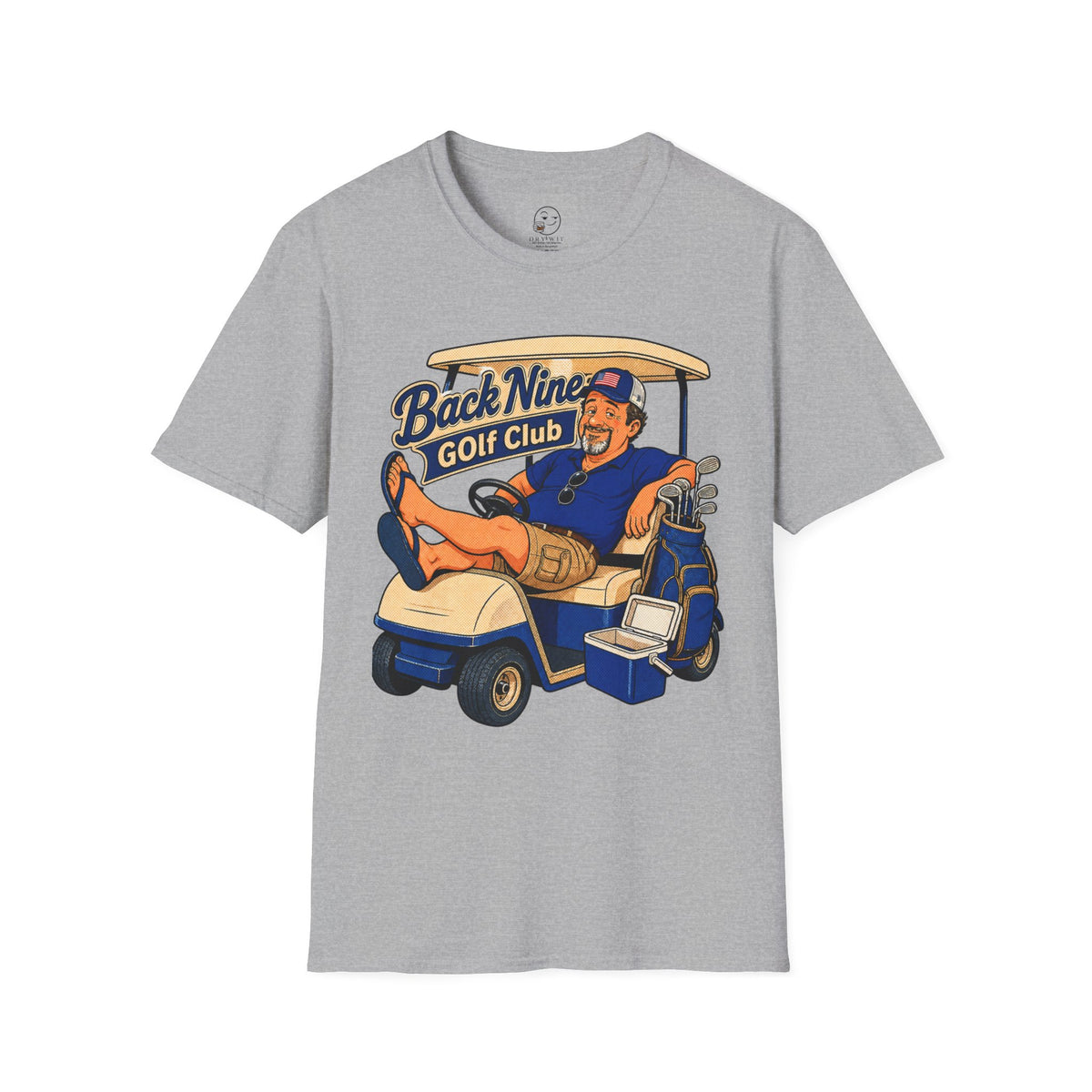Back Nine Club Shirt, Sport Grey, front flat lay