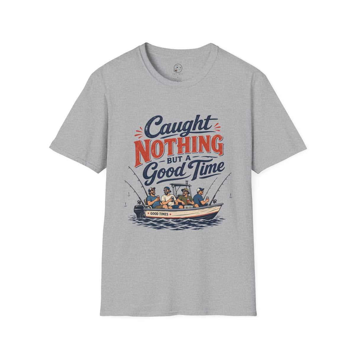 Caught Nothing But a Good Time Shirt, Sport Grey, front flat lay