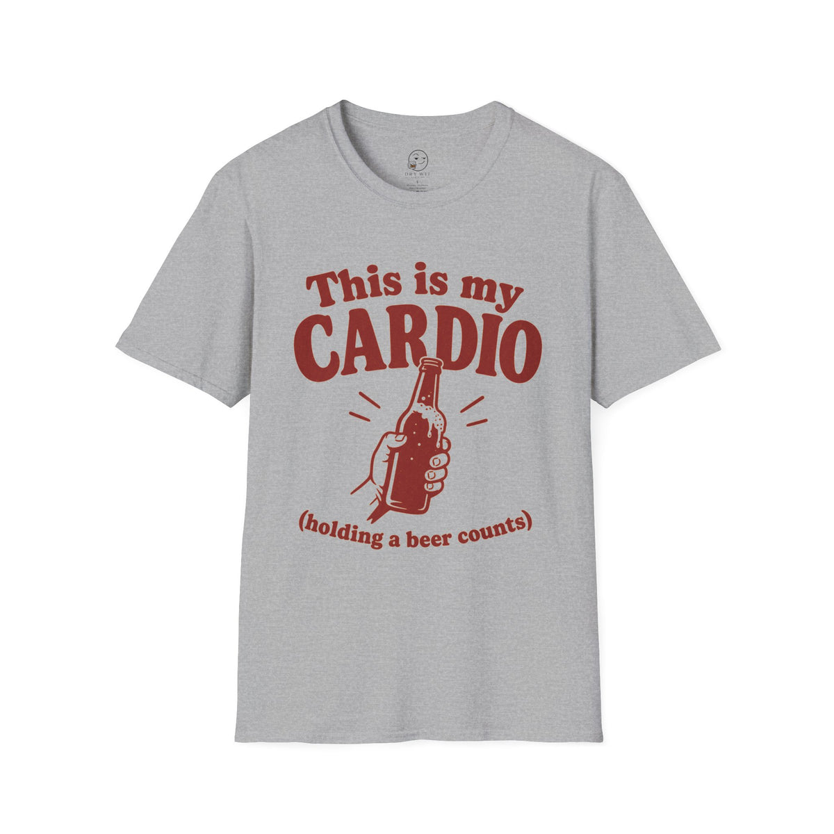 This Is My Cardio Shirt, Sport Grey, front flat lay