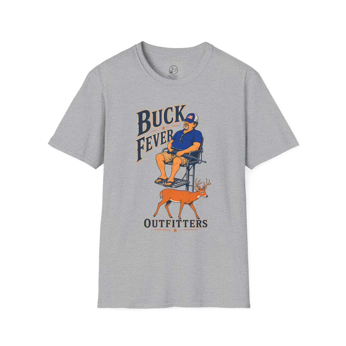 Buck Fever Outfitters Shirt, Sport Grey, front flat lay