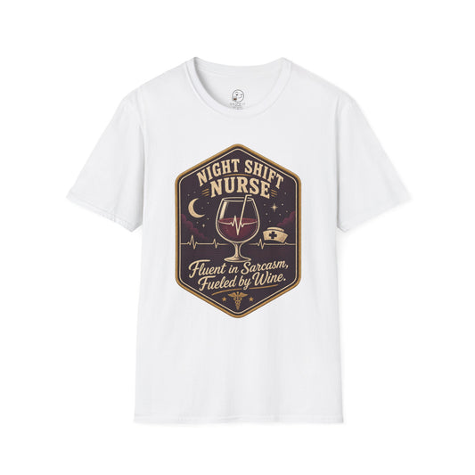 Fluent in Sarcasm Shirt, White, front flat lay