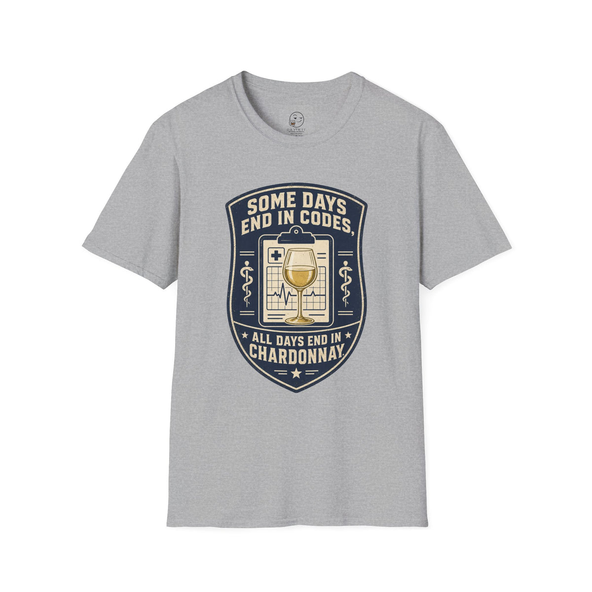 Some Days End in Codes Shirt, Sport Grey, front flat lay