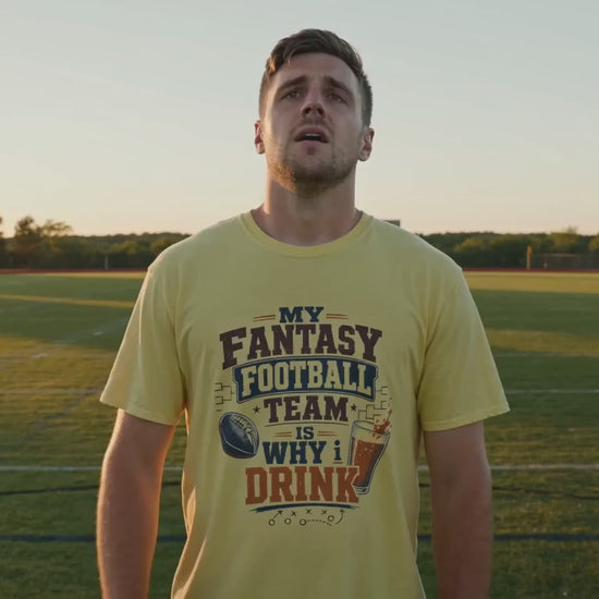 My Team Is Why I Drink Every Sunday funny fantasy football shirt